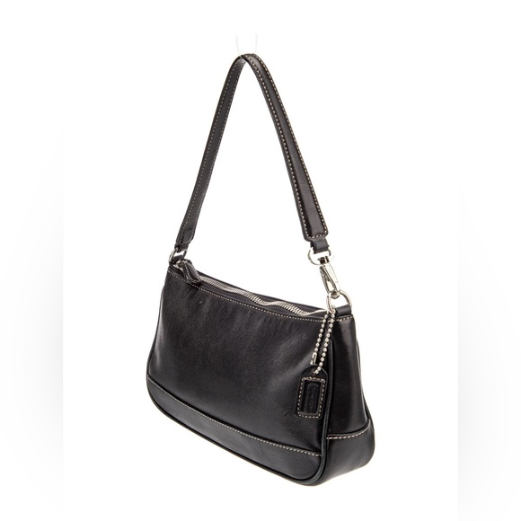 Vintage Y2K Coach signature Demi black leather shoulder bag - Picture 7 of 16